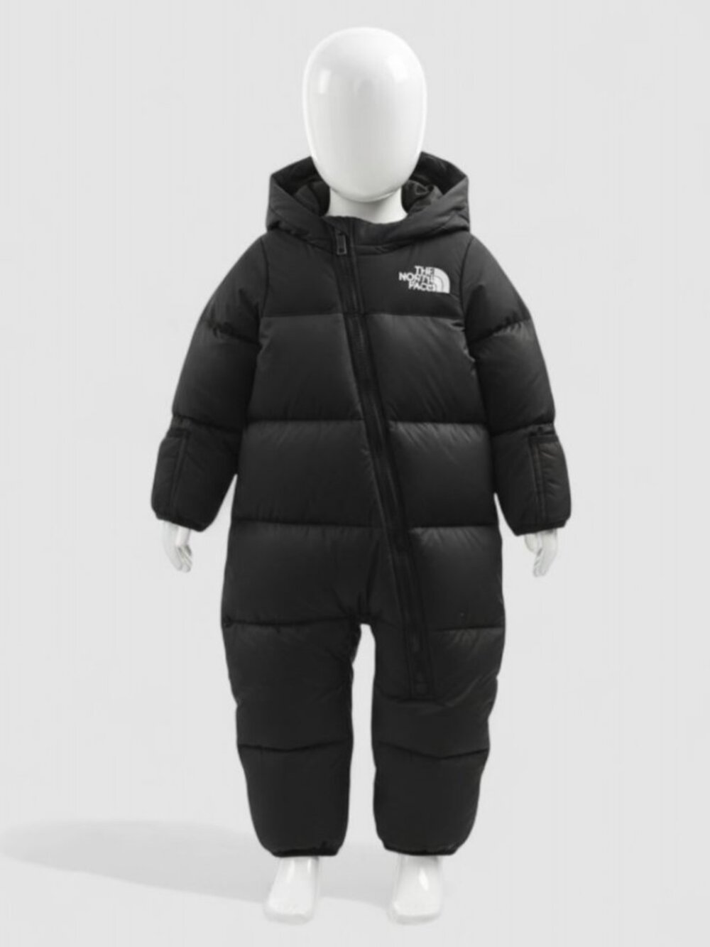 The North Face Baby Black Retro Nuptse Down Snowsuit One-Piece Jacket Size 6-12M
